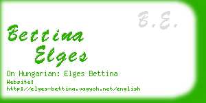 bettina elges business card